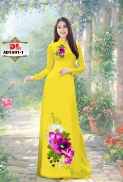 Vải áo dài hoa lan 1891 AD 1891